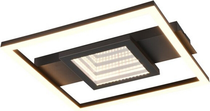 Taklampe TRIO Wheeler Firkant, Matt svart - Firkant, Matt svart