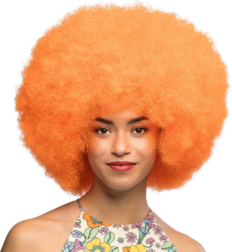 Fluffy Neonoransje Parykk - One size