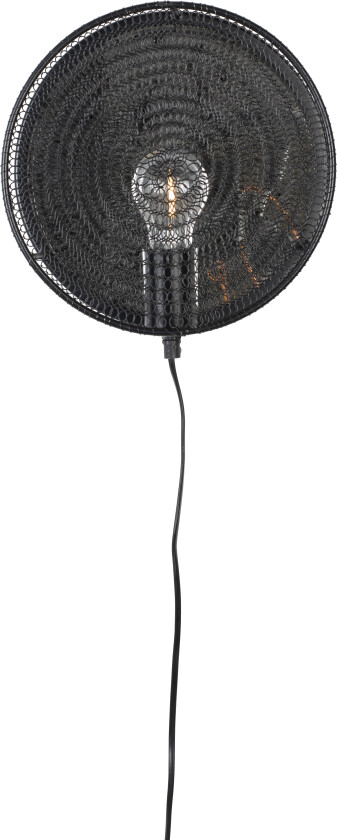 WHITE LABEL LIVING Lea Svart vegglampe - svart metall