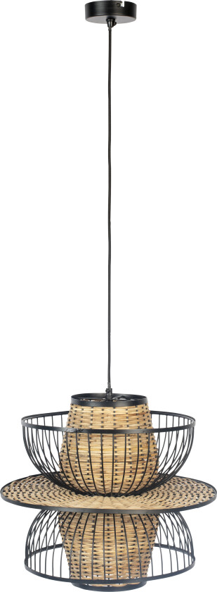 WHITE LABEL LIVING Carmen L taklampe - svart metall