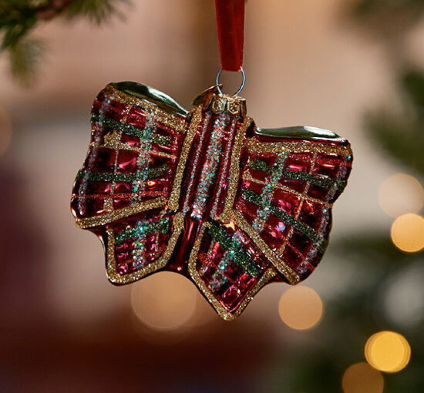 Fiona rosett juletrepynt rød