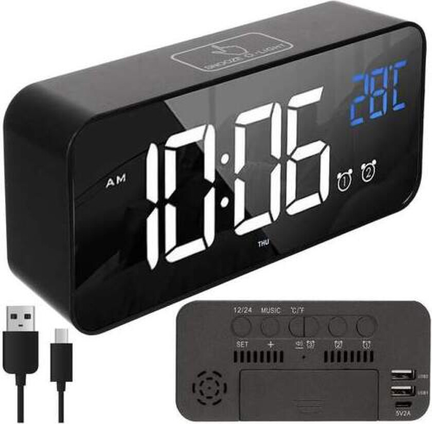 Vekkerklokke - LED-klokke Izoxis 24736