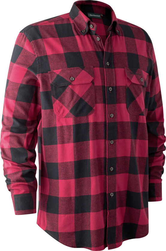 Men's Marvin Flannel Shirt 39/40, Red Check