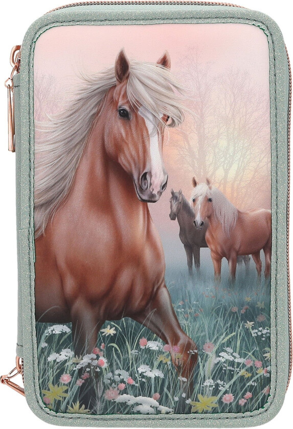 Bilde av Trippel Pennal ROMANTIC FIELDS - Glittery Sage-Green