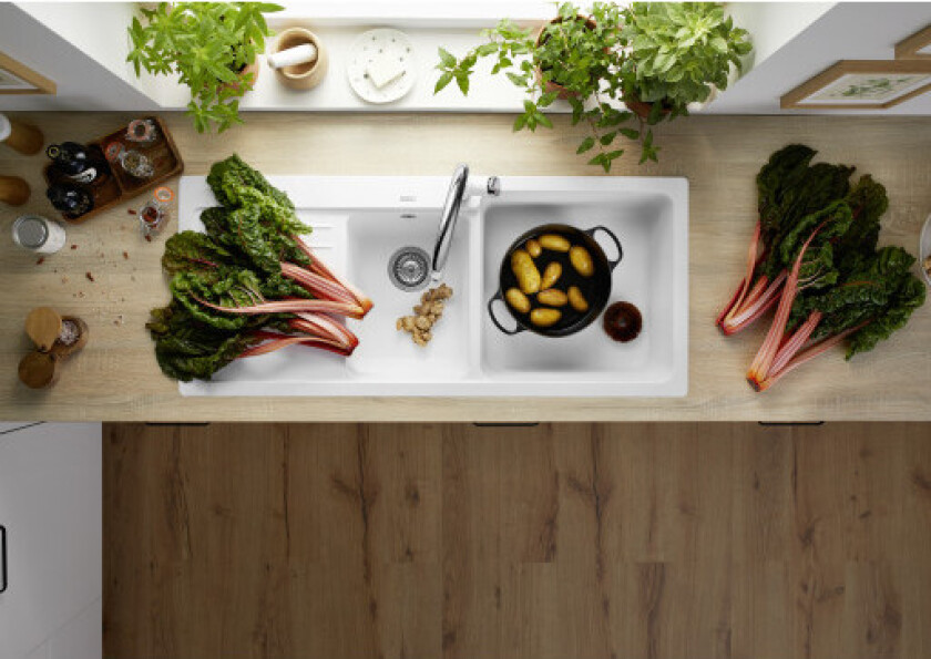 Naya 8S kjøkkenvask, 116x50 cm, mørkegrå