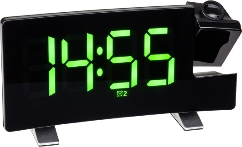 Tfa-Dostmann 60.010621, Digital Vekkerklokke, Rektangel, Sort, Plast, Tid, Led
