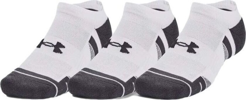 Unisex UA Performance Tech 3pk No Show Socks White 47.5-50.5, White