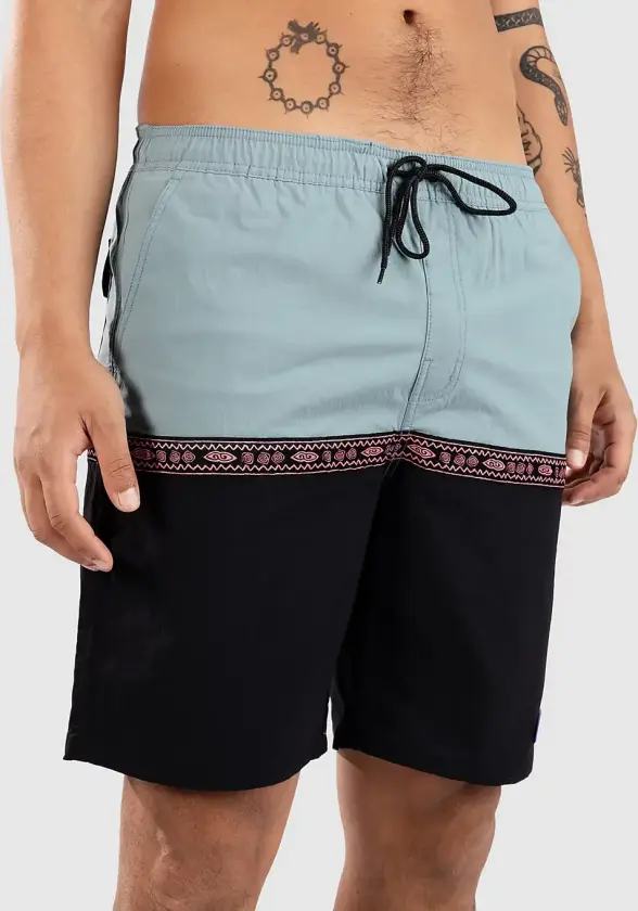 Raw Energy Split Volley Boardshorts svart