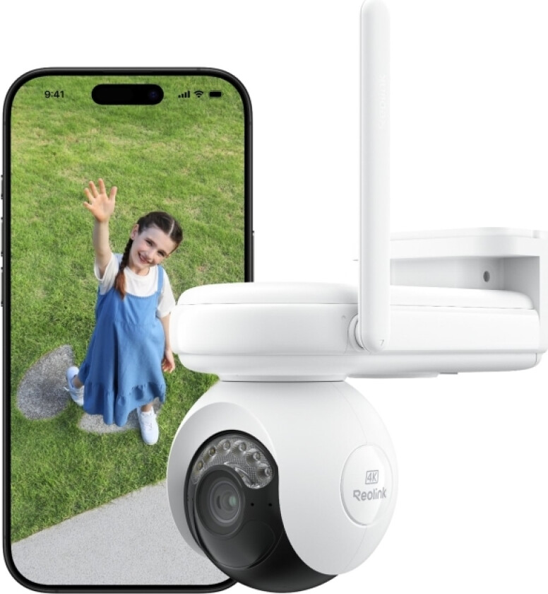 Altas Series B660 Dome Overvåkningskamera - 4K, WiFi, IP65, 8 MP - Sort/Hvit