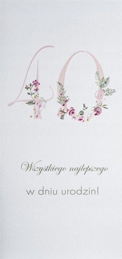 Mak Bursdagskort 40 Dl U17 - Blomster