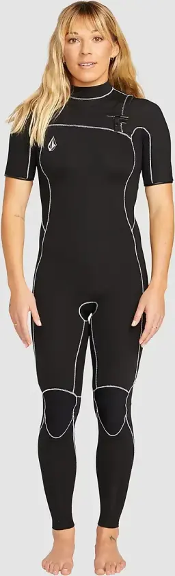 2mm Chest Zip S/S Full Våtdrakt svart