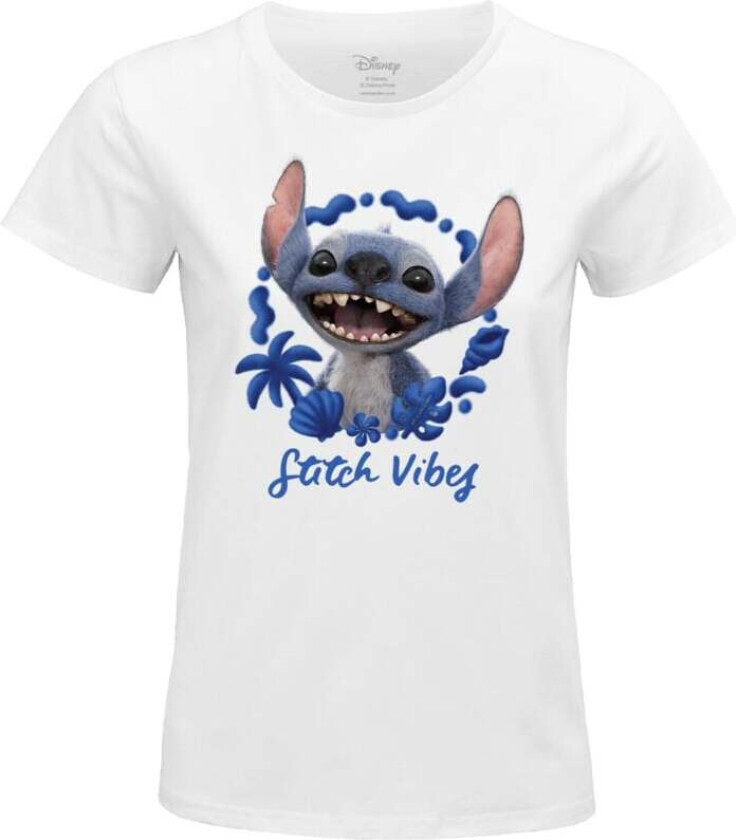 Disney T-skjorte - Stitch Vibes - S til XXL - Damer - hvit