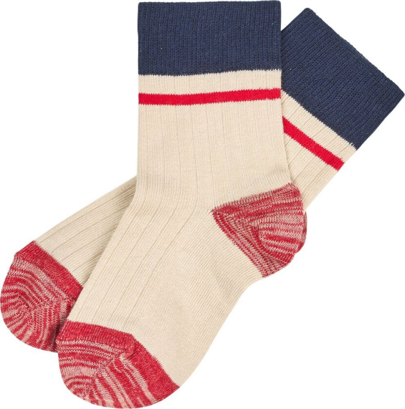 Colour Block Sokker Ecru | | 25-28 EU