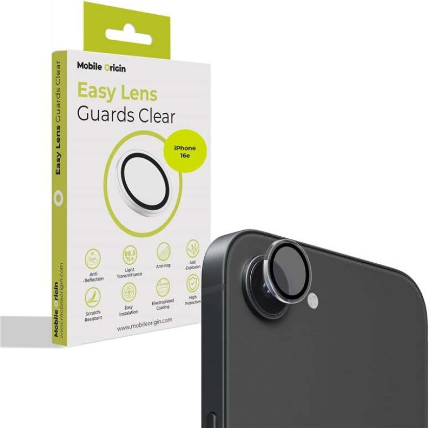 Herdet Glass Kamerabeskyttelse for iPhone 16e - Gjennomsiktig