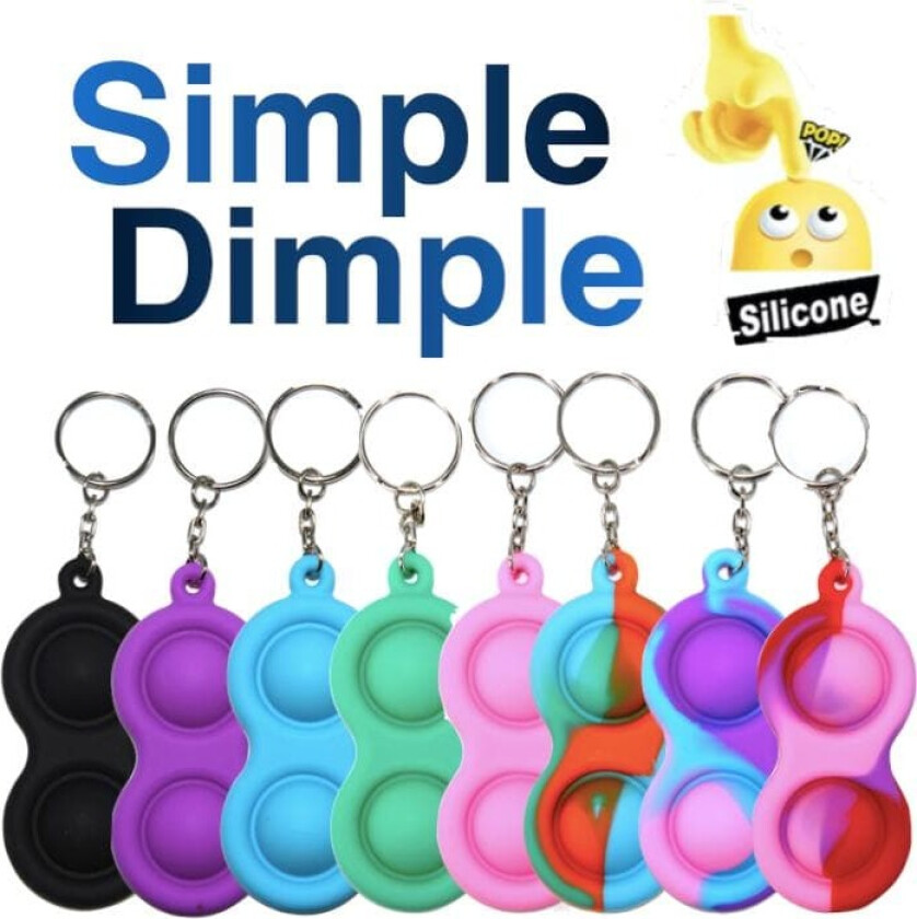 2-pack Enkel fordypning, MINI Pop it Fidget Finger Toy / Toy - CE