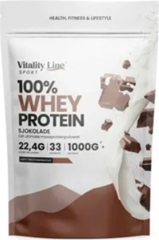 Vitality Line Sport whey sjokolade Proteinpulver 1 kg