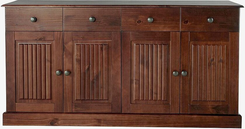 Skjenk 4 dører 2 skuffer Mille, Brun