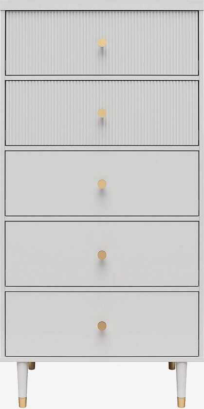 Bilde av Kommode 5 skuffer Elizabeth, Grå