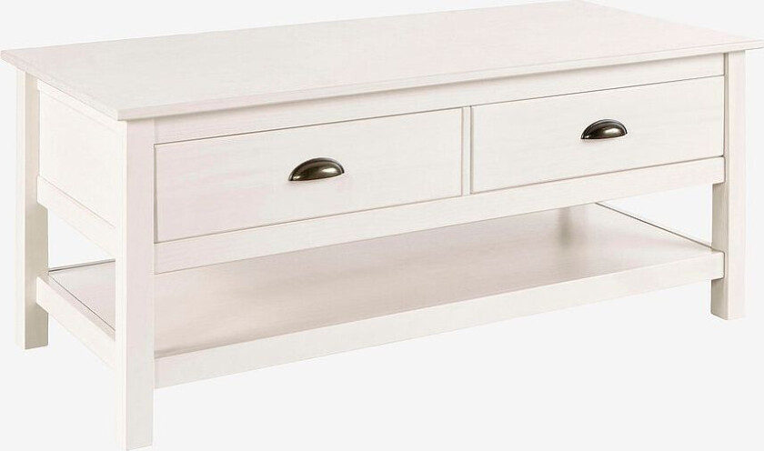 Salongbord med 2 skuffer Harry, Hvit