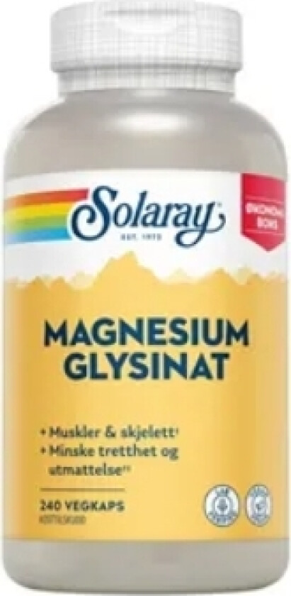 Solaray Magnesium Glysinat 240 Kapsler