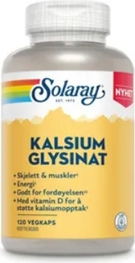 Solaray Kalsium Glysinat 120 kapsler