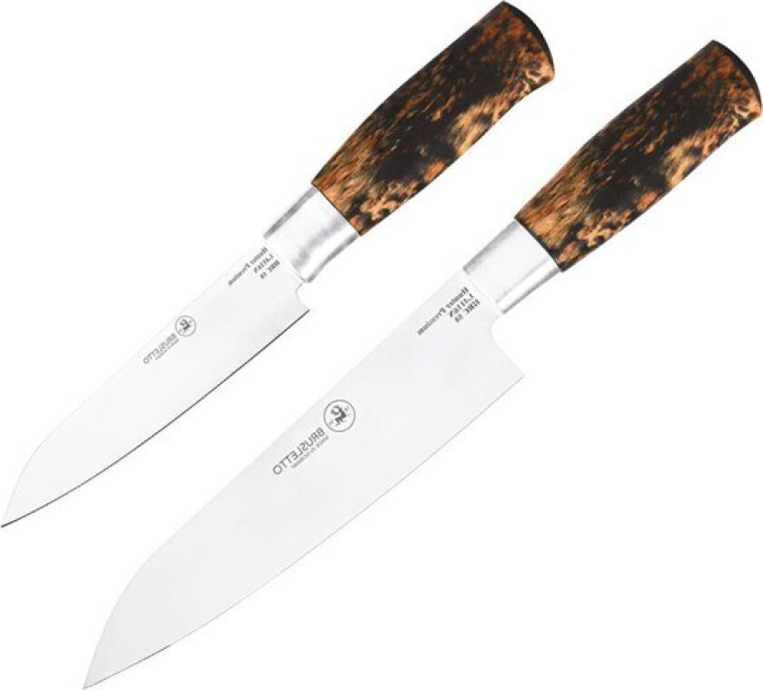 Hunter Premium Chef knivsett 2 deler masurbjørk