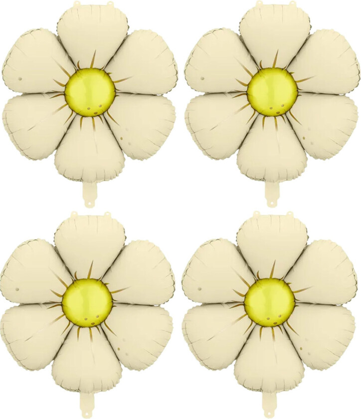 Folieballonger Prestekrager Créme til ballongbue - 4-pakning