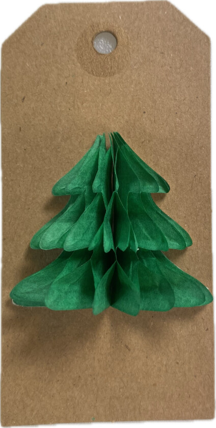 Merkelapper gran pompom kraft 3pk grønn