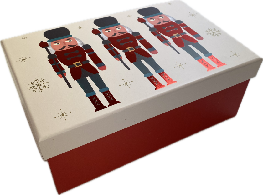 Gaveeske nøtteknekker 27x17x11cm rød