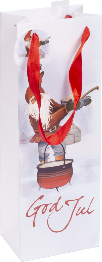 Flaskepose fjøsnisse matt hvit