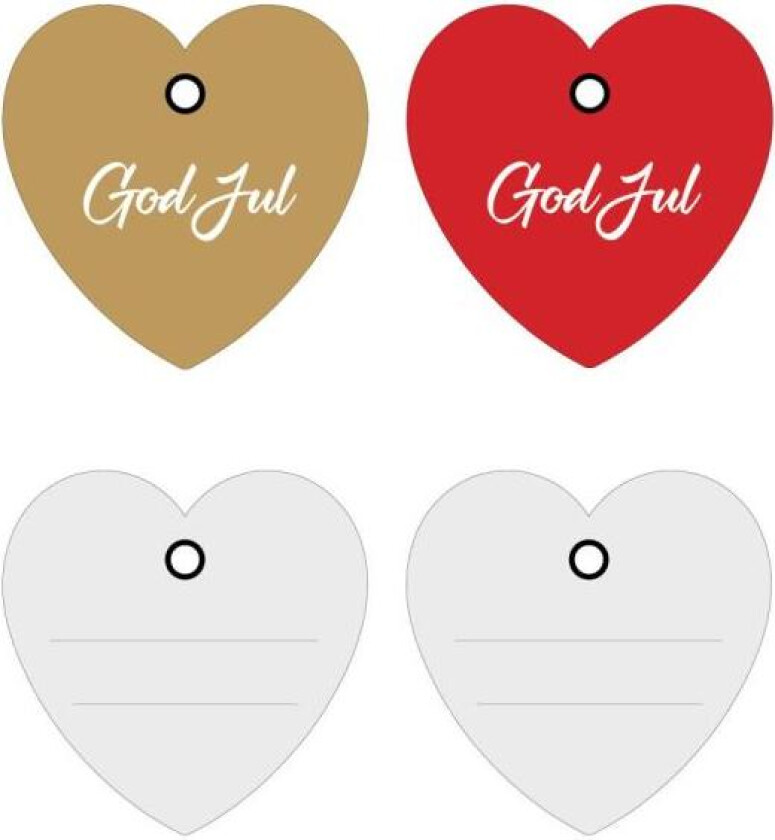 Merkelapper 6pk 2 design hjerter