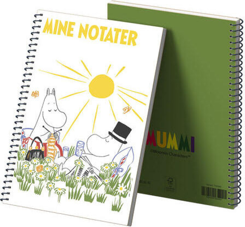 Notatbok Mummi A5 Mine notater gul
