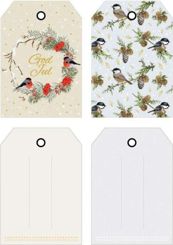 Merkelapper 6pk 2 design fugler