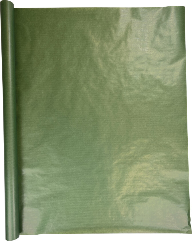 Gavepapir ensfarget grønn 4M ribb kraft