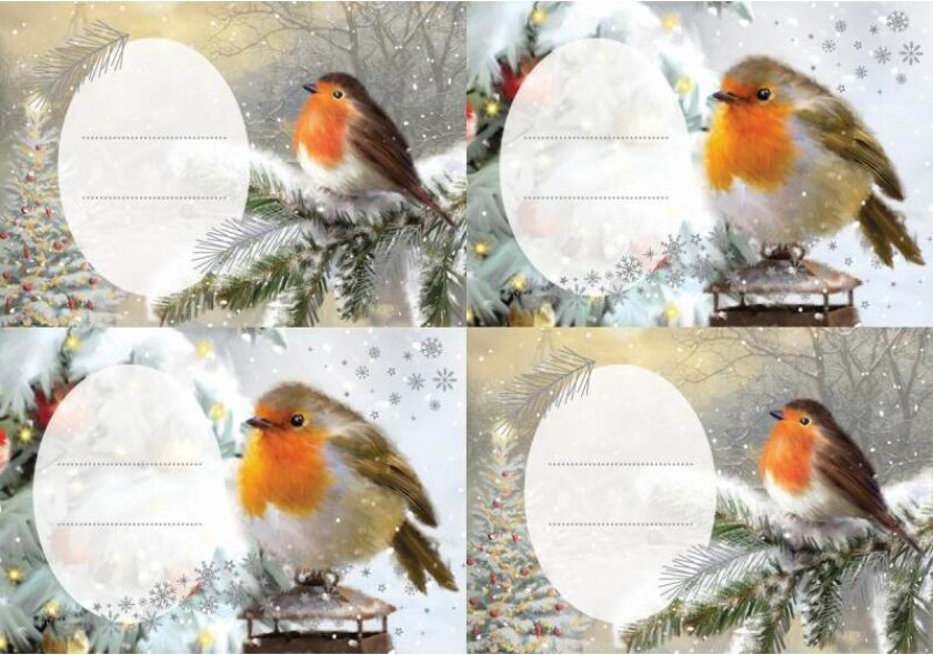 Merkelapper jul m/lim 2 ark dompap