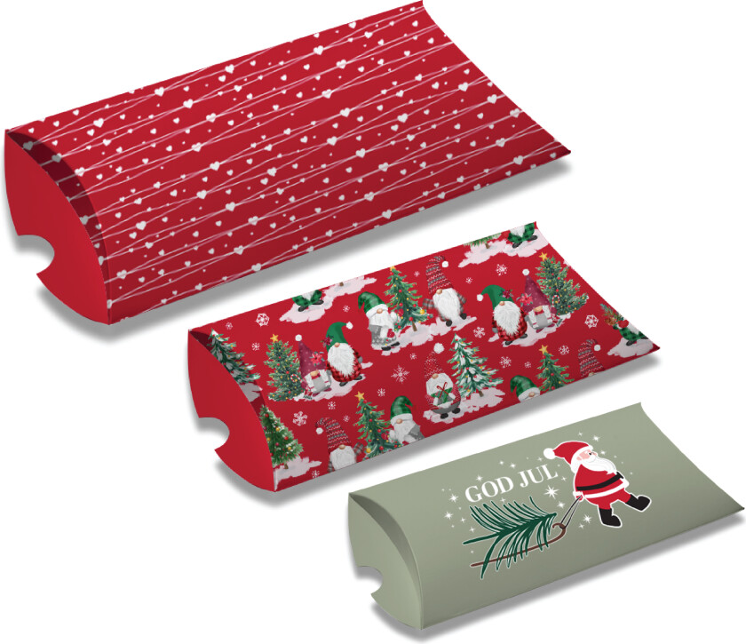 Gaveeske god jul 3 str rød