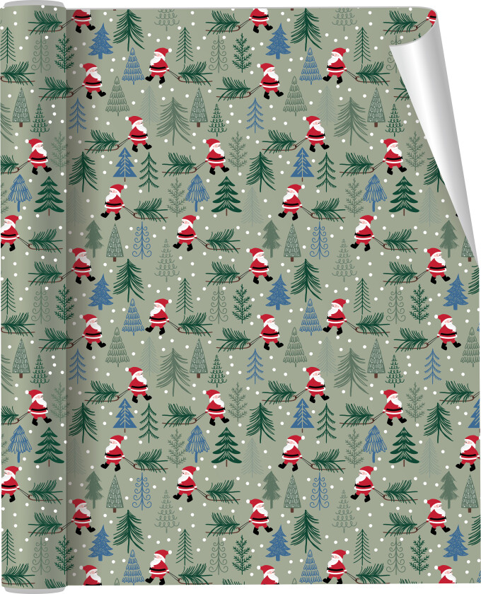 Gavepapir skognisse 3m 70g lys grønn