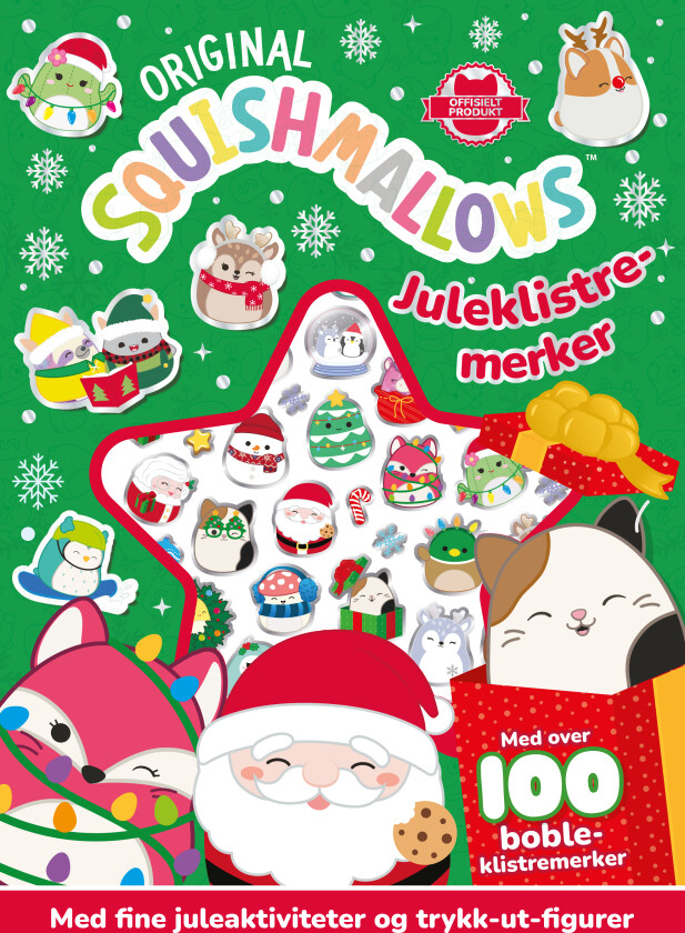 Akt.bok jul squishmallows klistremerker