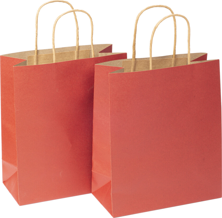 Gavepose M kraft 2pk rød