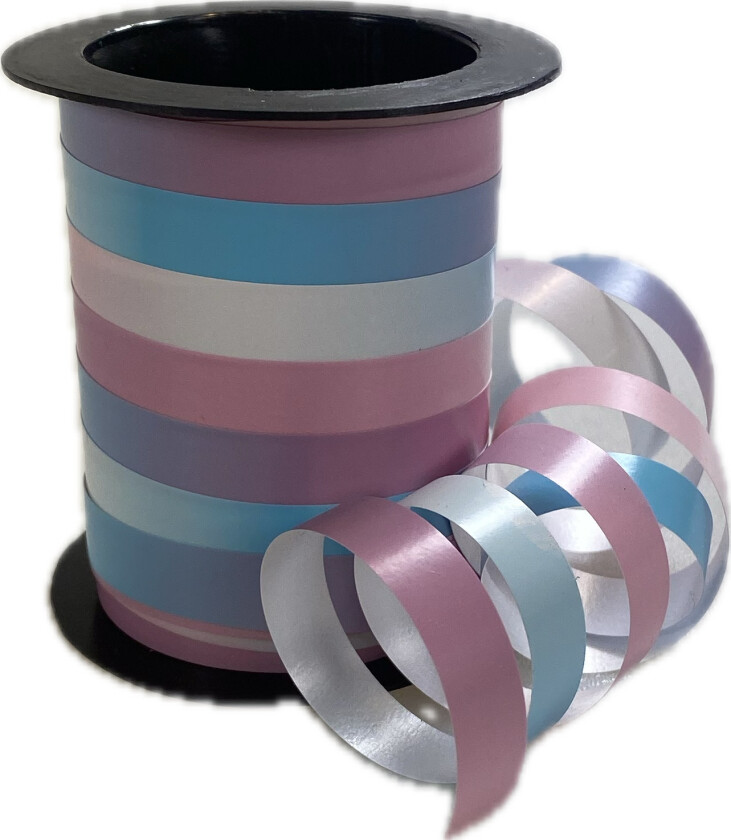 Gavebånd regnbue 20mx10mm pastell