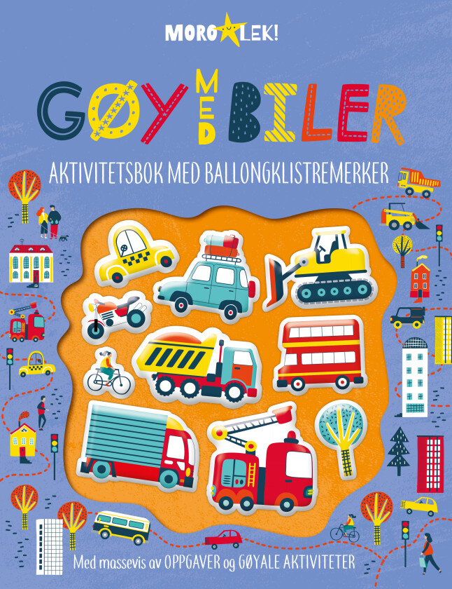 Akt.bok gøy med biler m/ballongstickers