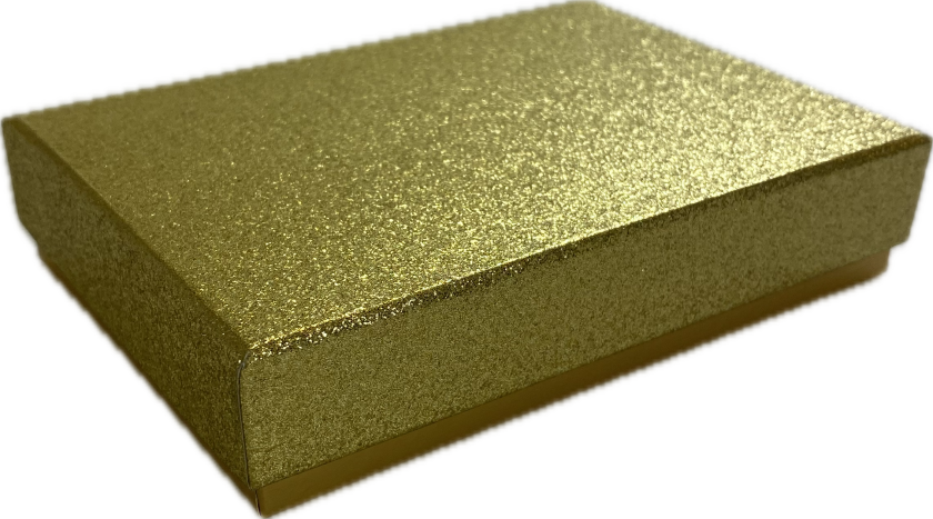Bilde av Gaveeske glitter 14x10x3cm gull