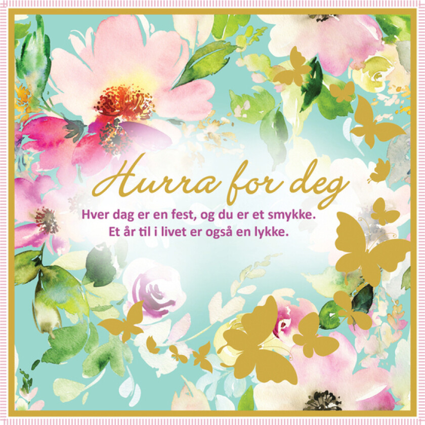 Kort doble Hurra for deg
