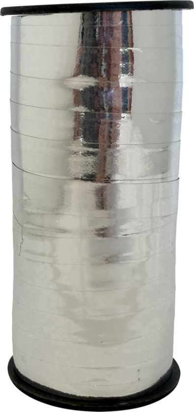 Gavebånd 50m x 10mm metallic sølv