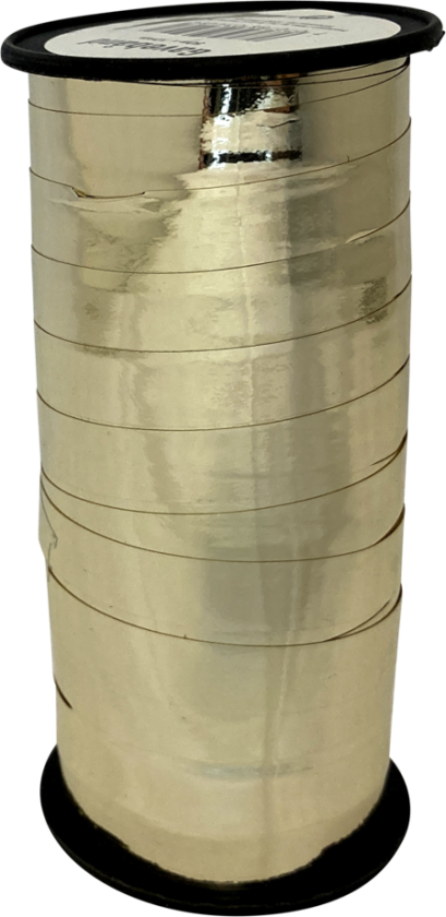 Gavebånd 50m x 10mm metallic gull