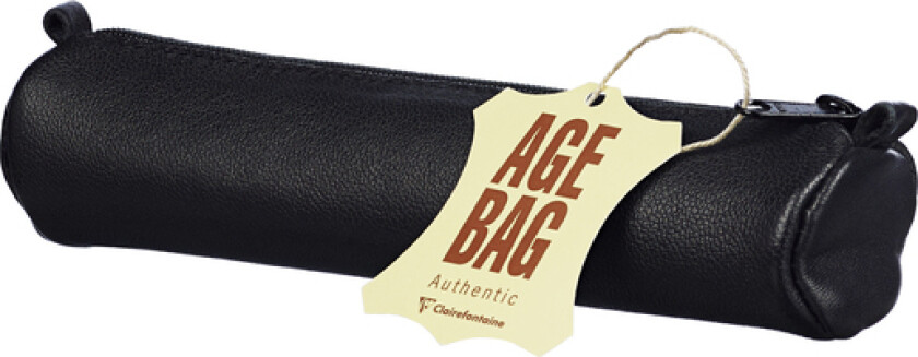 Pennal AGE BAG Ø4x18,5 cm skinn sort