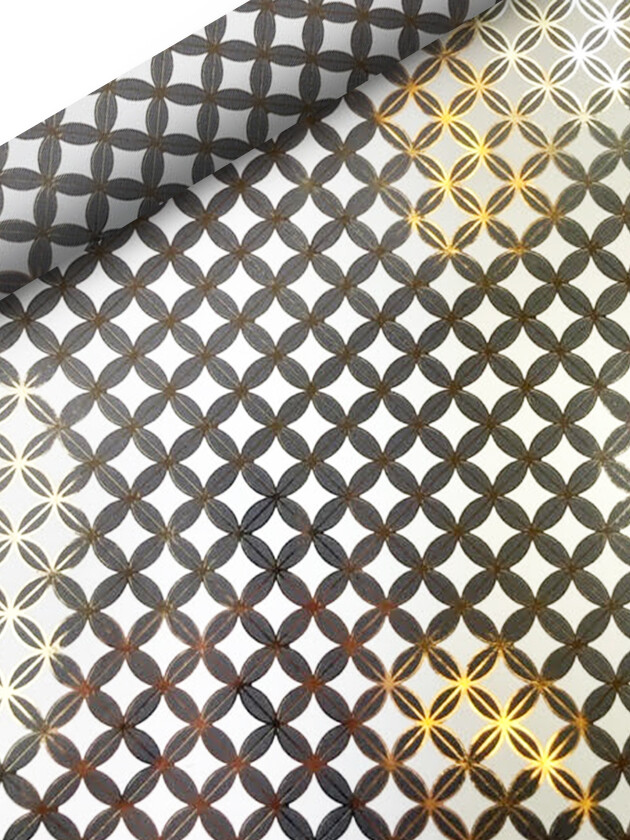 Gavepapir grafisk kraft gullfolie svart