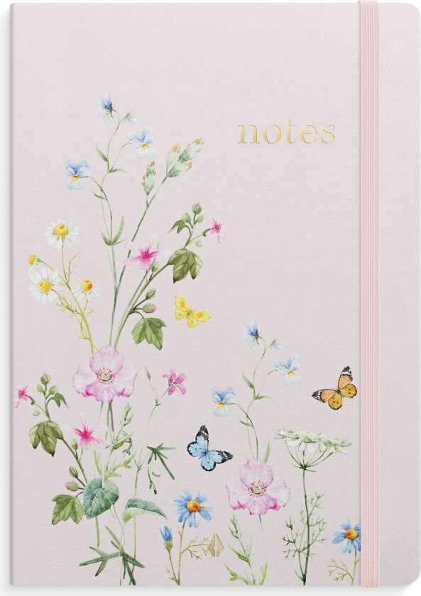 Notatbok BURDE Deluxe A5 pink meadow