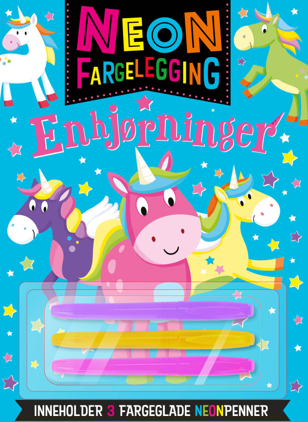 Enhjørninger Neon fargelegging