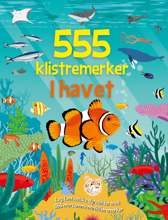 555 klistremerker aktivitetsbok I havet